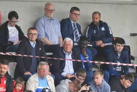 PNE chariman Craig Hemmings (centre left) alongside director Peter Ridsdale.