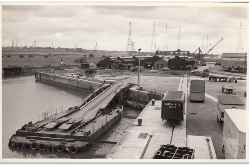 Preston Dock c.1960
The new Ro-Ro (Roll on - Roll off) pontoon
