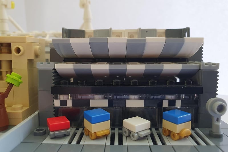 Mark says the bus station is iconic, being the second largest in Europe and under protected status, but "it was really difficult because of the the iconic shape, I didn't have enough pieces for that, I had to go with a much smaller version with two tiers rather than four"