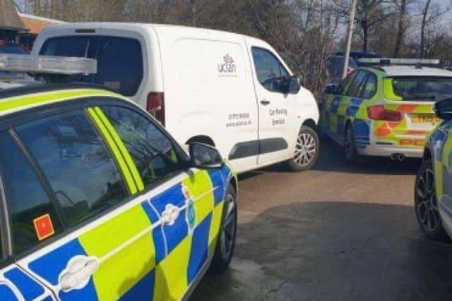 Police stopped the driver of the stolen UCLan van at junction 3 of the M58 near Skelmersdale on Friday morning (March 17)