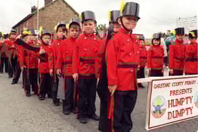 All the kings men from Garstang Primary School line-up for Garstang Children's Festival
