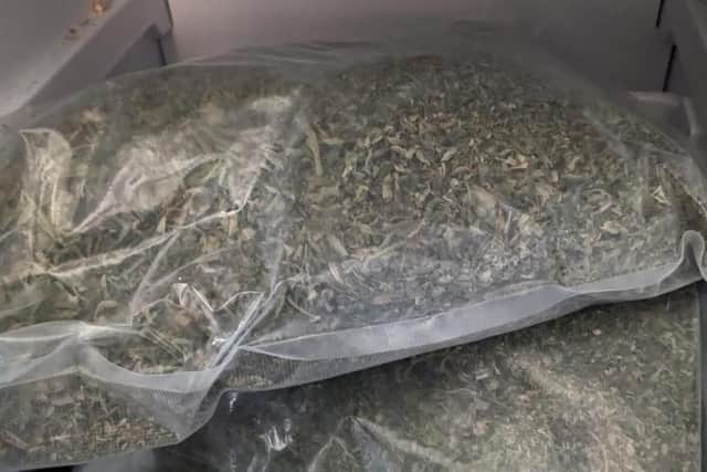 A large quantity of harvested and dried out cannabis was also discovered (Credit: Lancashire Police)