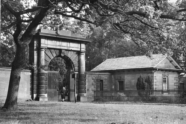 This interesting image shows the North Lodge at Worden Park in Leyland. What is interesting is that it was taken in 1950 - before the splendid Worden Hall was mostly destroyed in a fire. This would have been the main entrance to this imposing estate and is now used by the many visitors the park has daily