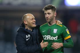 Alex Neil and Paul Gallagher celebrate at QPR back in 2019