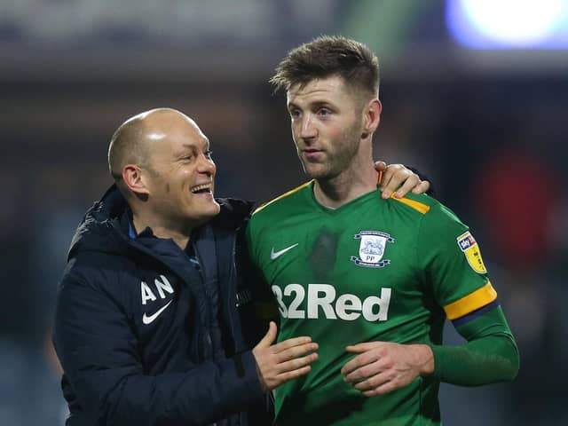 Alex Neil and Paul Gallagher celebrate at QPR back in 2019