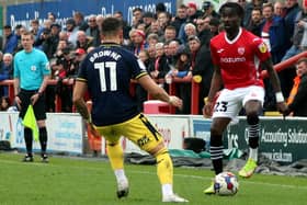 Morecambe new boy Pape Souare made his debut Picture: Michael Williamson