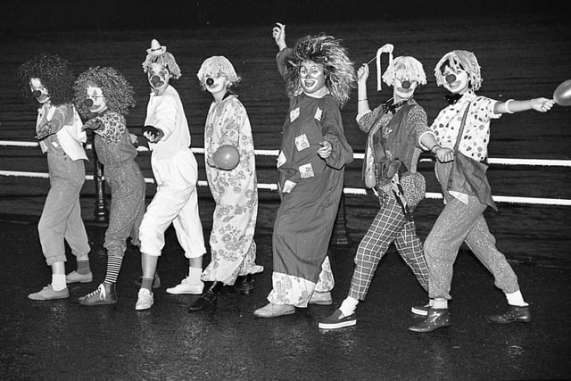 Morecambe's most ambitious entertainments plan was publicly unveiled with these pictured clowns taking centre stage. And it was hoped the 10-day extravaganza would attract bumper crowds to boost the resort's ailing tourist economy