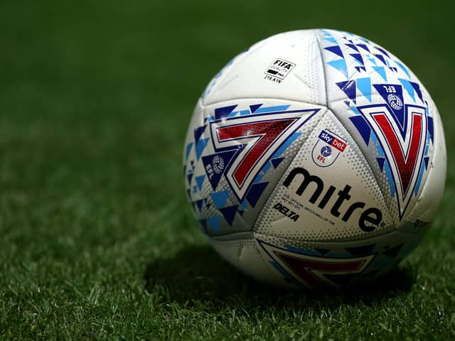 PRESTON, ENGLAND - OCTOBER 22: A general view of the EFL matchball prior to the Sky Bet Championship match between Preston North End and Leeds United at Deepdale on October 22, 2019 in Preston, England. (Photo by Lewis Storey/Getty Images)