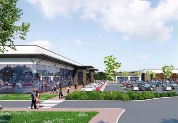 How the new Aldi store and district centre in Cottam will look - when it is eventually built  (image: The Harris Partnership/BXB Cottam Properties Ltd./Nexus Planning)
