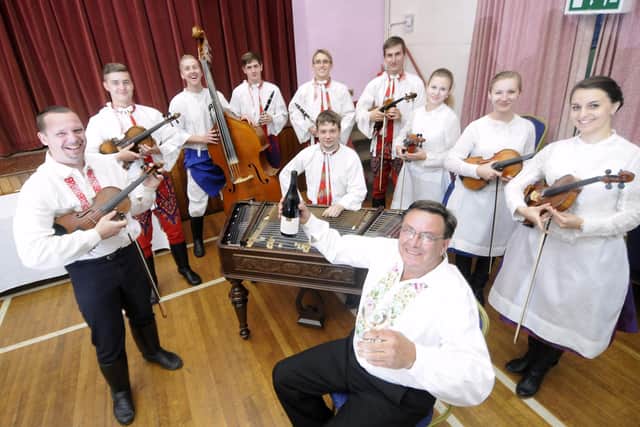 Czech band Notecka perform at a food and wine evening for Preston Arts Festival 2014.