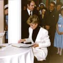 Diana, Princess of Wales visit on 13 January 1993