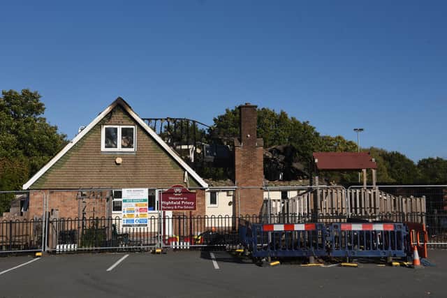 Photo Neil Cross; Highfield Priory School in Fulwood opens after blaze destroys nursery