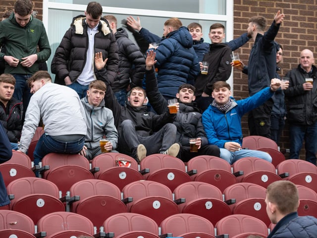 PNE fans before the game against Burnley