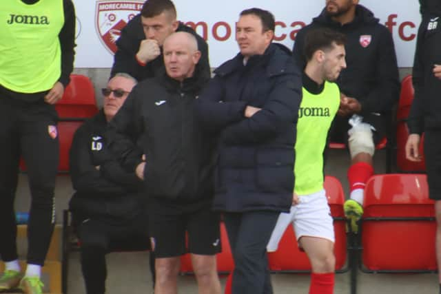 Derek Adams saw his Morecambe players draw at Chester on Saturday