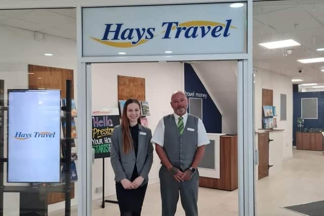 Hays Travel Preston shop manager Dan Neise and assistant manager Sophie Wright.