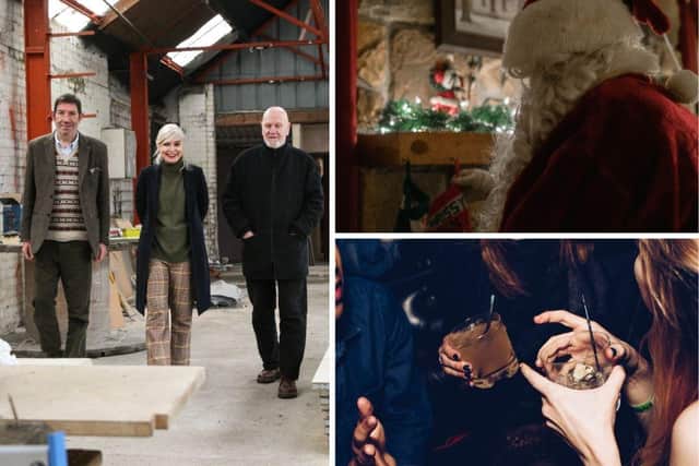 A pop up Christmas food and drinks venue is being brought to Preston by three leading cultural, creative and marketing experts. (Image credit top right: Alicia Slough on Unsplah and bottom right: Michael Discenza on Unsplash.)