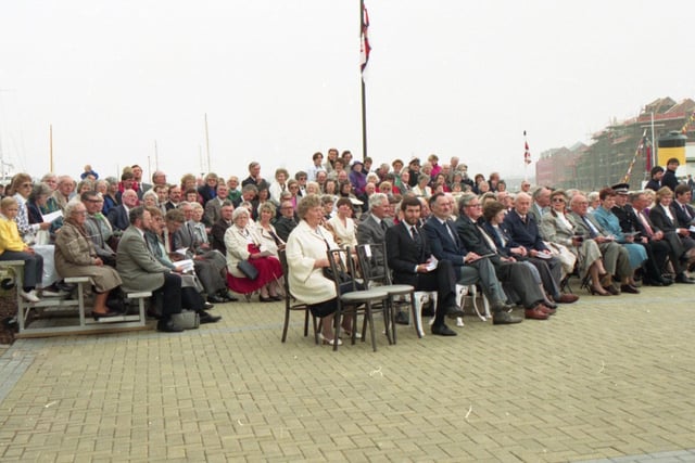 A new lifeboat to be used for sea rescues off the Lancashire coast has been given an official launch. The Sarah Emily Harrop, a Type class lifeboat, is to operation from Lytham St Annes. She was named and dedicated at an official ceremony. Pictured are some of the many who turned up for the launchj