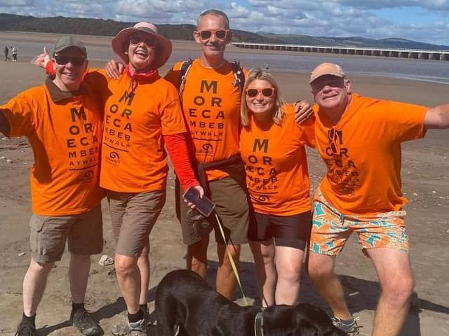 Galloway's supporters walking the Morecambe Bay Walk 2023
