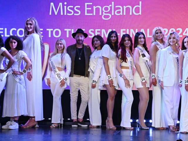 Fashion designer Scott Henshall on stage.