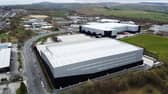 The Debenham’s Group’s (formerly boohoo’s) distribution centre on Widdow Hill Road. Burnley, in 2025.