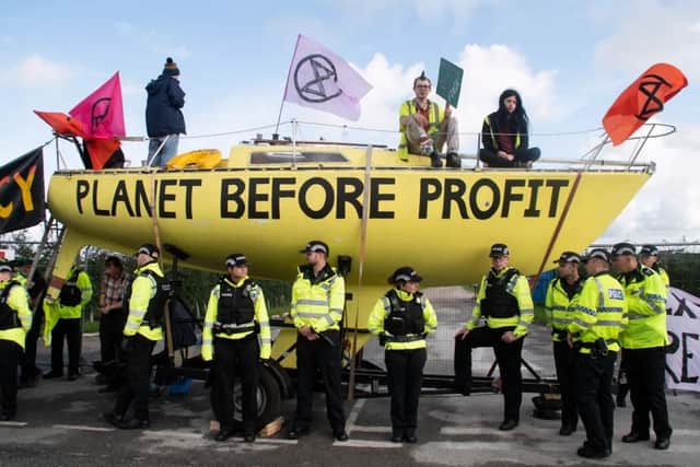 Protestors staged demonstrations every day when fracking trials were in operation.