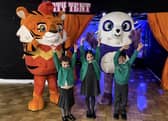 Students from St Thomas the Martyr CE Primary School meet the Piñata Smashlings!