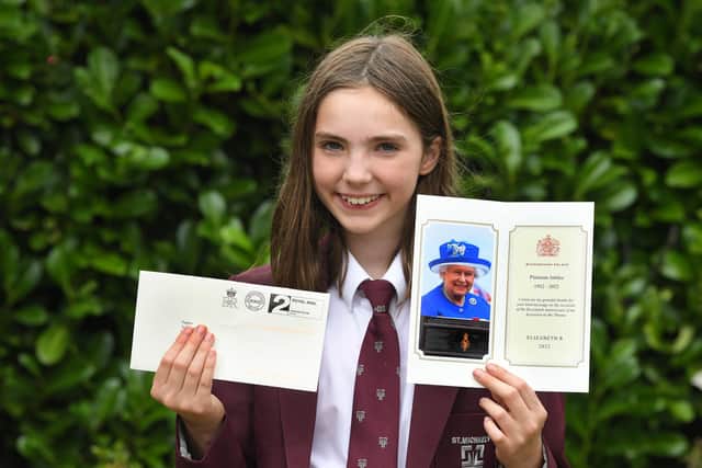 11-year-old Poppy Mayor from Heapey in Chorley received one of the last cards sent on behalf of the Queen from Buckingham Palace the day after she died