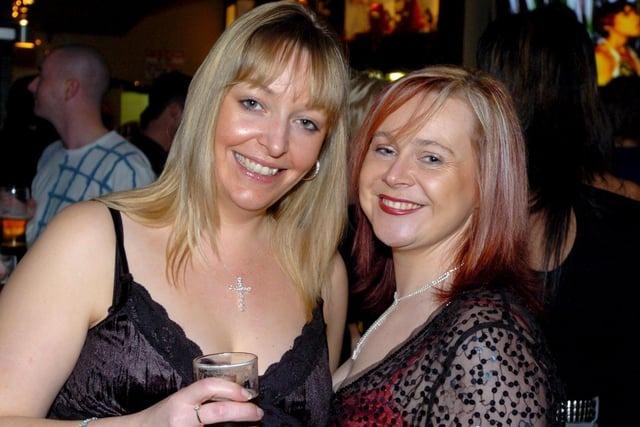 Best of friends enjoying their night out at Yates's Wine Lodge in Preston