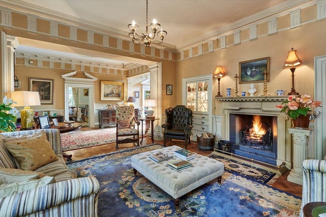 Knight Frank says many of Aislaby Hall's finest internal architectural features have been retained.