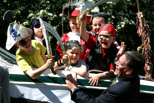 MP David Borrow comes under attack from the 2nd Longton Beaver pirates at Longton Fete