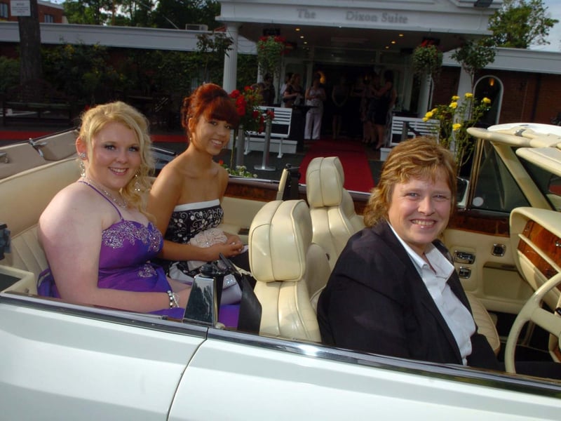 Sarah Gould of Lea Cars chauffeurs Amy Rogers and Jade Milner to the Penwortham Girls High School Prom at The Pines