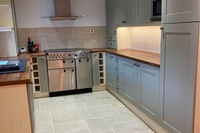 The kitchen at Erection Cottage is beautiful and large in size.