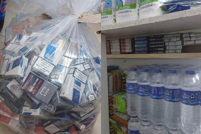 A total of 1,044 illegal nicotine products from two shops in Preston (Credit: Lancashire Police)