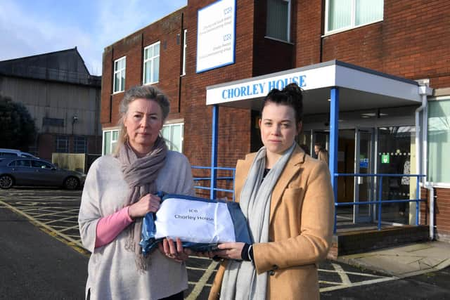 Drs. Ann Robinson (left) and Anna Ressel at the Integrated Care Board headquarters, where they were dismayed to find patient letters of ibjection to the plans for Withnell Health Centre unopened