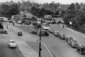 This fabulous image from 1957 shows that some things never change. Here we see a traffic queue on the old Penwortham roundabout. If it weren't for the snaking line of cars and buses you would be able to see just how picturesque this area is