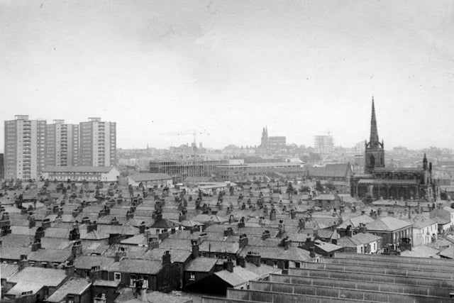 Amateur photographer Stephen Clegg provided this image from his "snapping" exploits in the 1960s. It shows a splendid view from the roof of Arkwright's Mill on Greenbank Street, Preston, where he worked as an electrician. Those are the Moor Lane flats on the left, and to the right is St Peter's Church, now the University arts centre