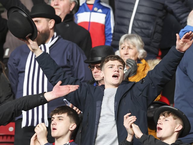 PNE fans at Middlesbrough