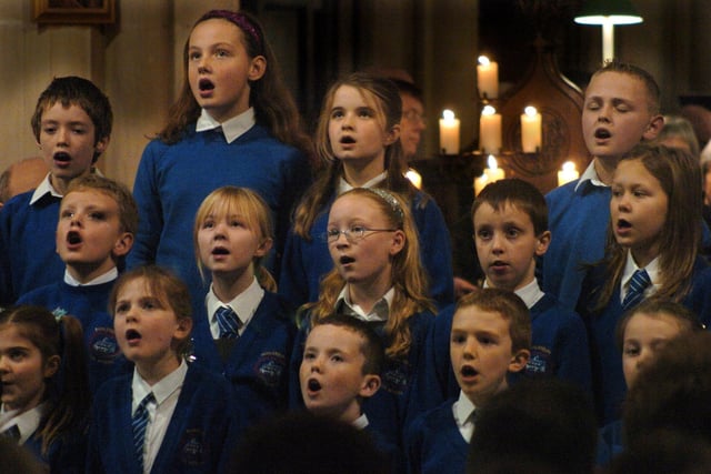'Makin Music' winners, Samlesbury CE School, perform at the Lancashire Evening Post Carols By Candlelight event held at St Johns Minster, Preston