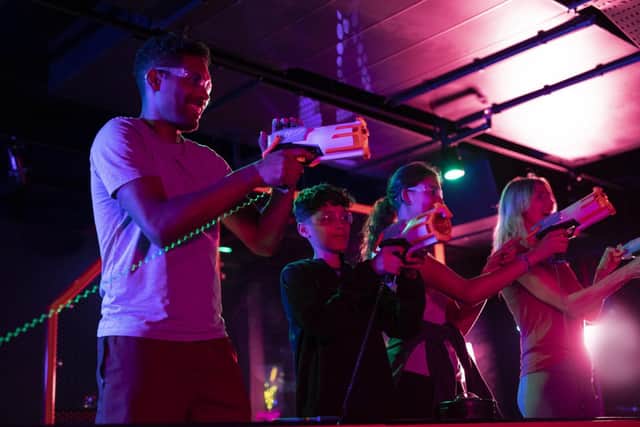 Family at NERF Action Xperience