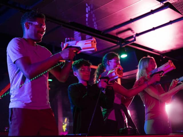 Family at NERF Action Xperience