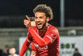Lee Angol gave Morecambe the lead on Tuesday evening Picture: Morecambe FC