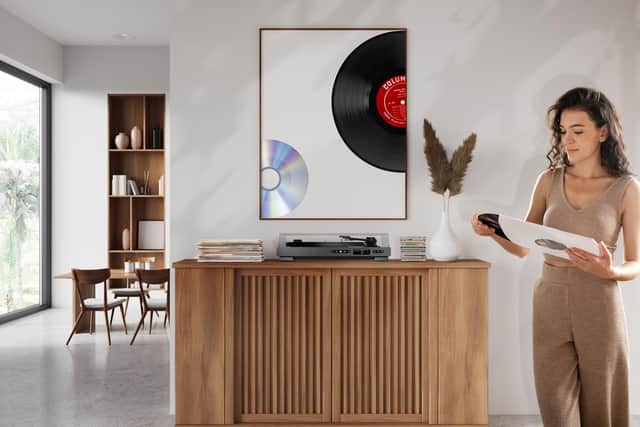 MIXX Analog Plus, all-in-one music system with concentric integrated CD Player.