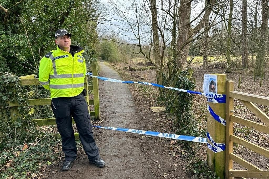 Police tape off riverside area where missing mum Nicola Bulley's phone was found
