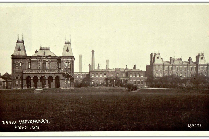 Before the days of the Royal Preston Hospital, patients attended the Royal Infirmary, Deepdale, Preston, opened in 1869. The hospital closed in 1990. This postcard, by G Cross, comes courtesy of Preston Digital Archive.