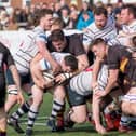 Match action from Hoppers' victory over Huddersfield (photo: Mike Craig)