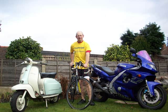 Dave Thompson, a keen biker and volunteer for the North West Air Ambulance Charity.