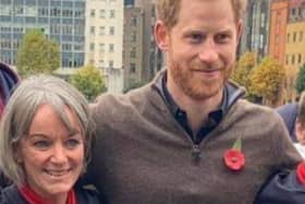 Photo Neil Cross; Gill Charlton with Harry at the Invictus Games