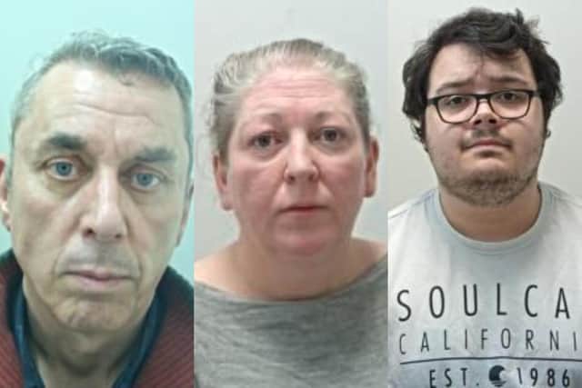 From left to right: Stephen William Boys, Kelly Caton and Jordan Kane Robinson