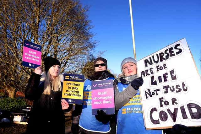 Nurses on the picket line