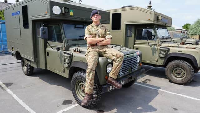 Private Michael Bunning, 19, a soldier based in Preston saved the lives of two teenagers pulled out of the sea in Blackpool this week.